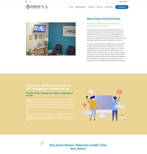 Healthcare website design featuring responsive medical websites with online appointment scheduling, patient portals, telehealth services, and mobile-friendly experiences for clinics and healthcare organizations.