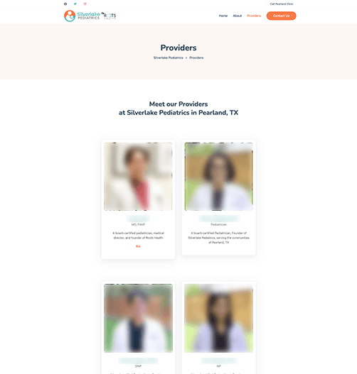 Healthcare website design featuring responsive medical websites with online appointment scheduling, patient portals, telehealth services, and mobile-friendly experiences for clinics and healthcare organizations.